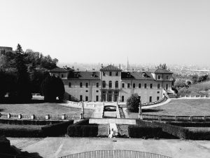 Villa della Regina panorama bianco e nero